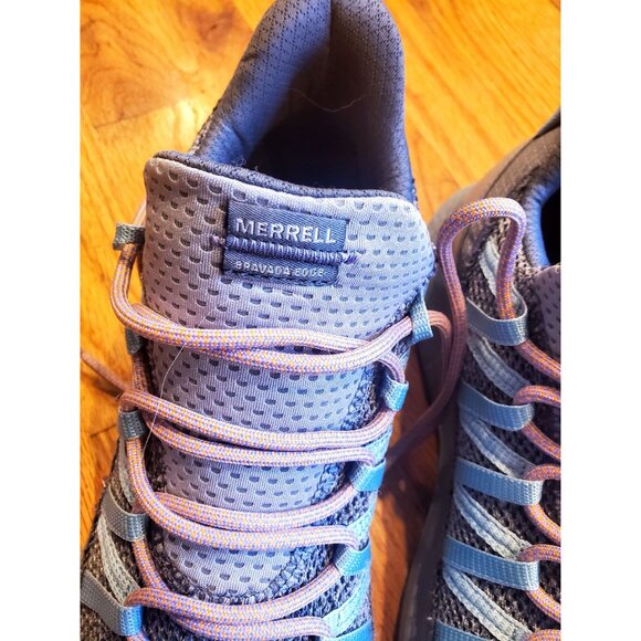Merrell Womens Bravada Edge Gray/Blue Pink Sneakers Quantum Grip Sole Size 11 - Picture 3 of 9